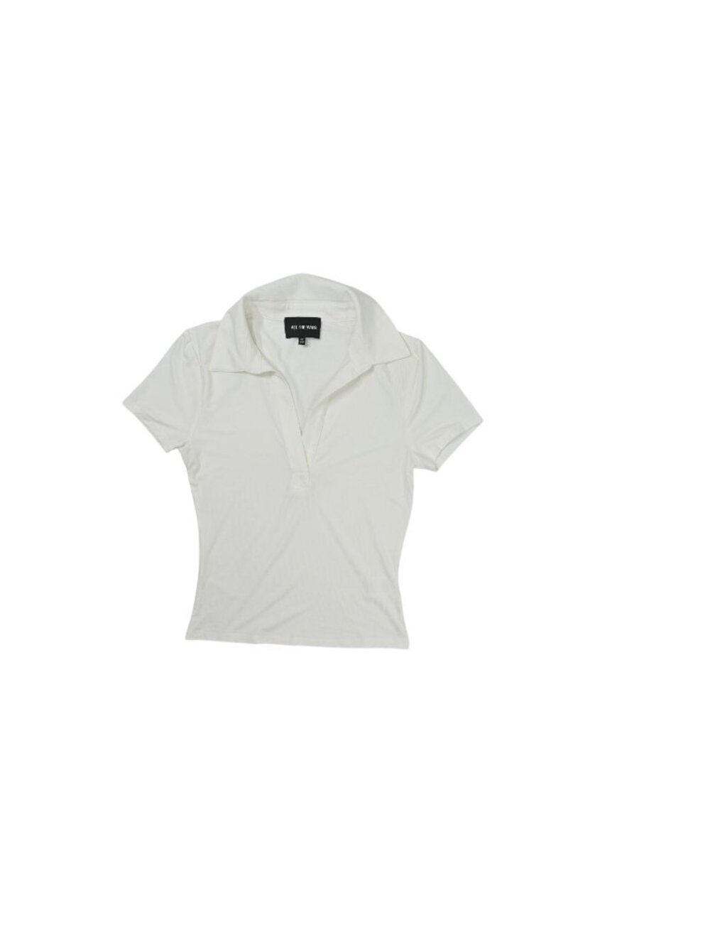 ALL THE WAYS Terri Polo Top in White